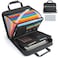SEEKIND PU Leather Accordion File Organizer with Handle Strap12 Pockets Expanding File Folder with Zipper LabelsPortable Document Organizer File for Letter A4 Files