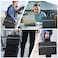 SEEKIND PU Leather Accordion File Organizer with Handle Strap12 Pockets Expanding File Folder with Zipper LabelsPortable Document Organizer File for Letter A4 Files