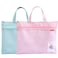 pendancy Pendancy Mesh Zipper Pouch 11x137 in 2 pcs Large Double Pocket Waterproof File Bag with Handle A4 Size Foldable Document Storage for Puzzle ProjectCross StitchTravelOfficeGreen Pink