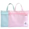 pendancy Pendancy Mesh Zipper Pouch 11x137 in 2 pcs Large Double Pocket Waterproof File Bag with Handle A4 Size Foldable Document Storage for Puzzle ProjectCross StitchTravelOfficeGreen Pink