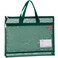 pendancy Pendancy Mesh Zipper Pouch A3 Size Large Double Pocket Lightweight Nylon Transparent File Bag with Handle 13x17 in Foldable Document Storage for Puzzle ProjectCross StitchTravelOffice Green