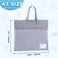 pendancy Pendancy Mesh Zipper Pouch A3 Size Large Double Pocket Waterproof File Bag with Handle 13x17 in Foldable Document Storage for Puzzle ProjectCross StitchTravelOfficeAdvanced Gray