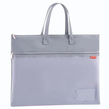 pendancy Pendancy Mesh Zipper Pouch A3 Size Large Double Pocket Waterproof File Bag with Handle 13x17 in Foldable Document Storage for Puzzle ProjectCross StitchTravelOfficeAdvanced Gray
