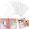 Saintrygo 20 Pcs Adhesive Clear Corner Pockets 6 x 6 Inch Clear Peel and Stick Corner Pockets Adds Extra Storage Space to Folders Notebooks Journals Planner Accessories Back to School Supplies
