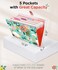 Sooez File Folders Organizer Folders with 5 Pockets Folders for Documents wSticker Accordion File Organizer Paper Receipt Bill Filing Organizer School College Office Travel Essentials Supplies