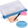 Wisdompro Zipper Pouch 4 Packs Durable Letter Size Waterproof Mesh File Bag Document Organizer BluePurple