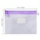 Wisdompro Zipper Pouch 4 Packs Durable Letter Size Waterproof Mesh File Bag Document Organizer BluePurple