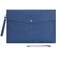 WONDERPOOL Wonderpool A4 PU Leather Envelope Documents File Portfolio Multifunction Folders Travel Bag for Paper Letter Stationery Organizer and Tablet Case PC Sleeve Dark Blue