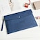 WONDERPOOL Wonderpool A4 PU Leather Envelope Documents File Portfolio Multifunction Folders Travel Bag for Paper Letter Stationery Organizer and Tablet Case PC Sleeve Dark Blue