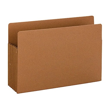 SMEAD Smead End Tab TUFF File Pocket Reinforced StraightCut Tab 514 Expansion Tyvek Gusset Extra Wide Legal Size Redrope 10 per Box 74790