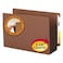 Smead End Tab Pocket Reinforced StraightCut Tab 514 Expansion Extra Wide Legal Size Redrope with Dark Brown Gusset 10 per Box 74691