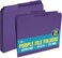 1InTheOffice Purple File Folders TopTab File Folders 3 Tab Purple Letter Size 24Pack