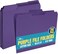 1InTheOffice Purple File Folders TopTab File Folders 3 Tab Purple Letter Size 24Pack