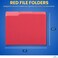 1InTheOffice Red File Folders Letter Size File Folders with Tabs Filling Folders 13 Cut Tab 24Pack