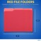 1InTheOffice Red File Folders Letter Size File Folders with Tabs Filling Folders 13 Cut Tab 24Pack