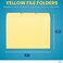 1InTheOffice Yellow Folders Letter Size 13 Cut 24 Pack