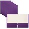 Better Office Products Two Pocket Portfolio Folders 50Pack Purple Letter Size Paper Folders 50 Pieces Purple