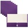 Better Office Products Two Pocket Portfolio Folders 50Pack Purple Letter Size Paper Folders 50 Pieces Purple