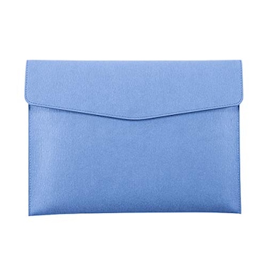enyuwlcm Enyuwlcm PU Leather A4 File Folder Document Holder Waterproof Portfolio Envelope Folder Case with Snap Closure Blue