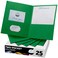 FILE-EZ FILEEZ TwoPocket Folders Green 25Pack Textured Paper Letter Size EZ32560
