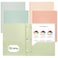 GNL Plastic Folders with Pockets and Prong Pack of 5 Muted Pastel Colors Heavy Duty 2 Pocket File Folders Letter Size Folders with Prongs for School Home and Office