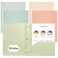 GNL Plastic Folders with Pockets and Prong Pack of 5 Muted Pastel Colors Heavy Duty 2 Pocket File Folders Letter Size Folders with Prongs for School Home and Office