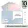 GNL Plastic Folders with Pockets Pack of 10 Muted Pastel Colors Heavy Duty 2 Pocket File Folders Letter Size Pocket Folders for School Home and Office