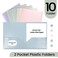 GNL Plastic Folders with Pockets Pack of 10 Muted Pastel Colors Heavy Duty 2 Pocket File Folders Letter Size Pocket Folders for School Home and Office