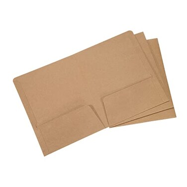 PATIKIL TwoPocket Folders 3 Pack A5 Size Letter Files Portfolio Storage Organizer Folder for Office Business Brown