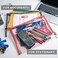 RE ROUGH Rough Enough Plastic File Folder Clear Document Holder Bag Zipper Pouches Bags for Organizing A4 Paper Letter Office Teacher Art Supplies Storage