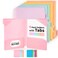 Sooez Plastic Folders with Pockets and Tabs 6 Pack Pocket Folders with Writable Label Stickers Fits 3Ring Binder Holds LetterA4 Size Paper Back to School Office Filing Supplies Pastel Colors
