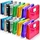 Epakh 14 Pack B4 Plastic Expanding File Folders Waterproof Transparent Expandable File Folder Wallet Document Organizer with Snap Button Closure for School Office Business Mixed Color