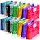 Epakh 14 Pack B4 Plastic Expanding File Folders Waterproof Transparent Expandable File Folder Wallet Document Organizer with Snap Button Closure for School Office Business Mixed Color