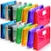 Epakh 14 Pack B4 Plastic Expanding File Folders Waterproof Transparent Expandable File Folder Wallet Document Organizer with Snap Button Closure for School Office Business Mixed Color