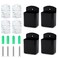 3DSKY 4Pcs Remote Holder Wall Mount Remote Control Holder for AC TV Wall Mount Box Organizer with Self Adhesive and Screws for Home Office Storage