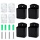 3DSKY 4Pcs Remote Holder Wall Mount Remote Control Holder for AC TV Wall Mount Box Organizer with Self Adhesive and Screws for Home Office Storage
