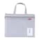 BRZUKA Mesh Zipper Pouch 11x137 in A4 Double Pocket Waterproof File Bag with Handle Document Storage for SchoolTravelOfficeCross StitchPuzzle Gray