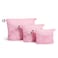 pack all 3 Pcs Waterresistant Material Zipper Pouch Set Mesh Zipper Bags for Storage Travel Office Pink