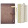 WONDERPOOL Leather Journal A5 Refillable 6 Ring Binder Notebook with Lined Paper and PenWriting Diary for Work Travel and Agenda Plan A5 aMaroonpink