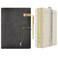 WONDERPOOL Leather Journal A5 Refillable 6 Ring Binder Notebook with Lined Paper and PenWriting Diary for Work Travel and Agenda Plan A5 Grey