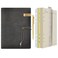 WONDERPOOL Leather Journal A5 Refillable 6 Ring Binder Notebook with Lined Paper and PenWriting Diary for Work Travel and Agenda Plan A5 Grey
