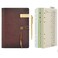 WONDERPOOL Leather Journal A6 Refillable 6 Ring Binder Notebook with Lined Paper and PenWriting Diary for Work Travel and Agenda Plan A6 Brown