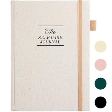 5 MINUTES A DAY SelfCare Journal Wellness Daily Reflection Notebook Mental Health Anxiety Guided Journal for Women Self Care Planner ADHD Planner with Mood Tracker Beige