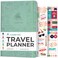 Clever Fox Travel Journal Vacation Trip Organizer with Budget Plan Packing List Travelling Expense Tracker A5 Mint Cream
