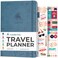 Clever Fox Travel Journal Vacation Trip Organizer with Budget Plan Packing List Travelling Expense Tracker A5 Smoke Blue