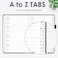 JXSELECT Elegant Password Book with Alphabetical Tabs Hardcover Password Book for Internet Website Address Login 52 x 76 Password Keeper and Organizer wNotes Section Back Pocket Purple