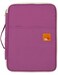 El-fmly Elfmly A4 Document Portable Organizer Bag Waterproof Portfolio Office Zipper Case for Travel Office Business Holiday Meeting Interview Purple