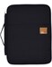 El-fmly Elfmly Travel Document Organizer A4 Document Holder Zipper Portfolio Organizer Portable Folder Pouch for Office Business Black
