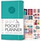 GoGirl Planner and Organizer for Women Pocket Weekly Planner Goals Journal Agenda for Time Management Productivity Undated Turquoise