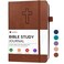 JOTFLY Bible Study Journal Church Notes Notebook for Note Taking Reflection Guided Bible Study Notebook FaithBased Religious Gifts Bible Study Supplies Vintage Brown